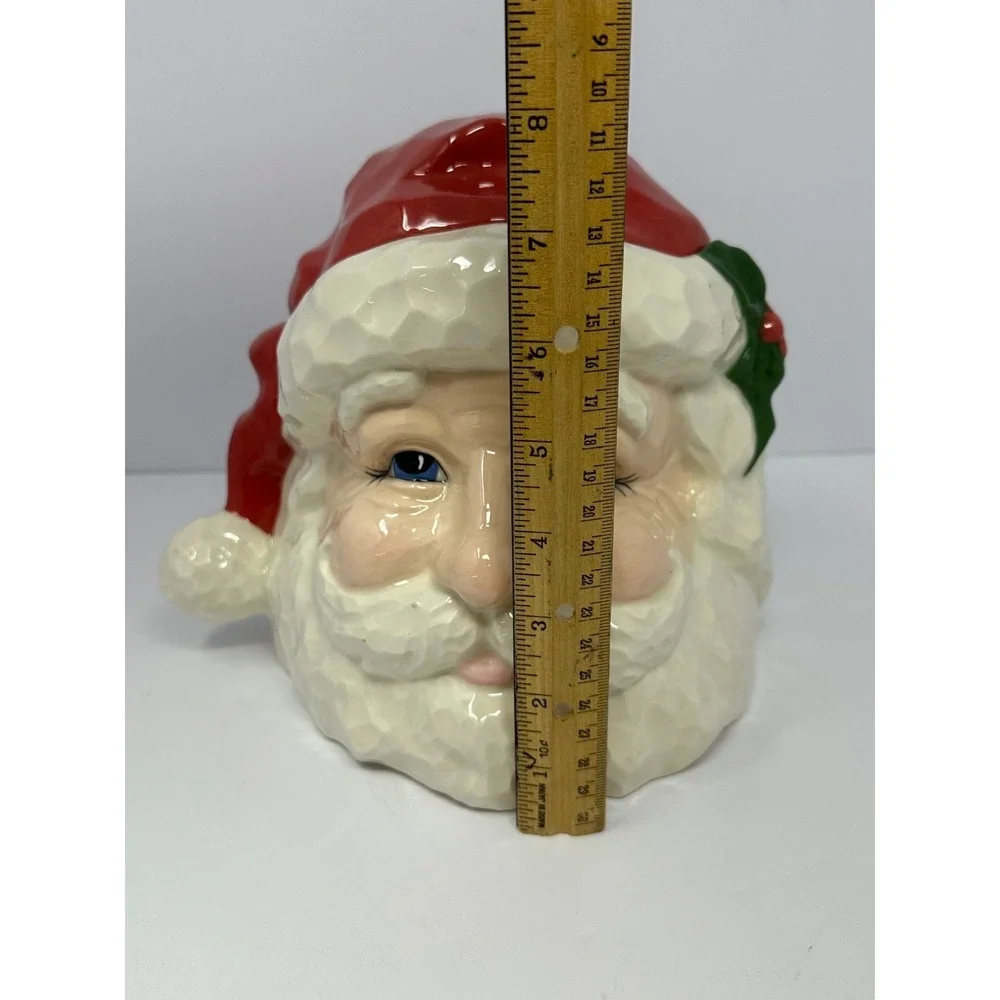 Vintage Christmas Santa Claus Cookie Jar Holiday A4